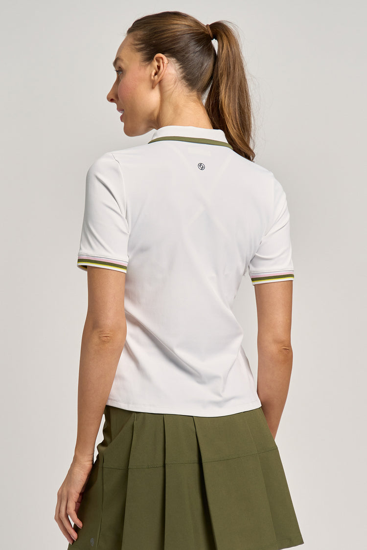 Tee Polo White/Avocado