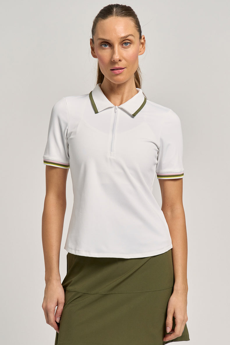 Tee Polo White/Avocado