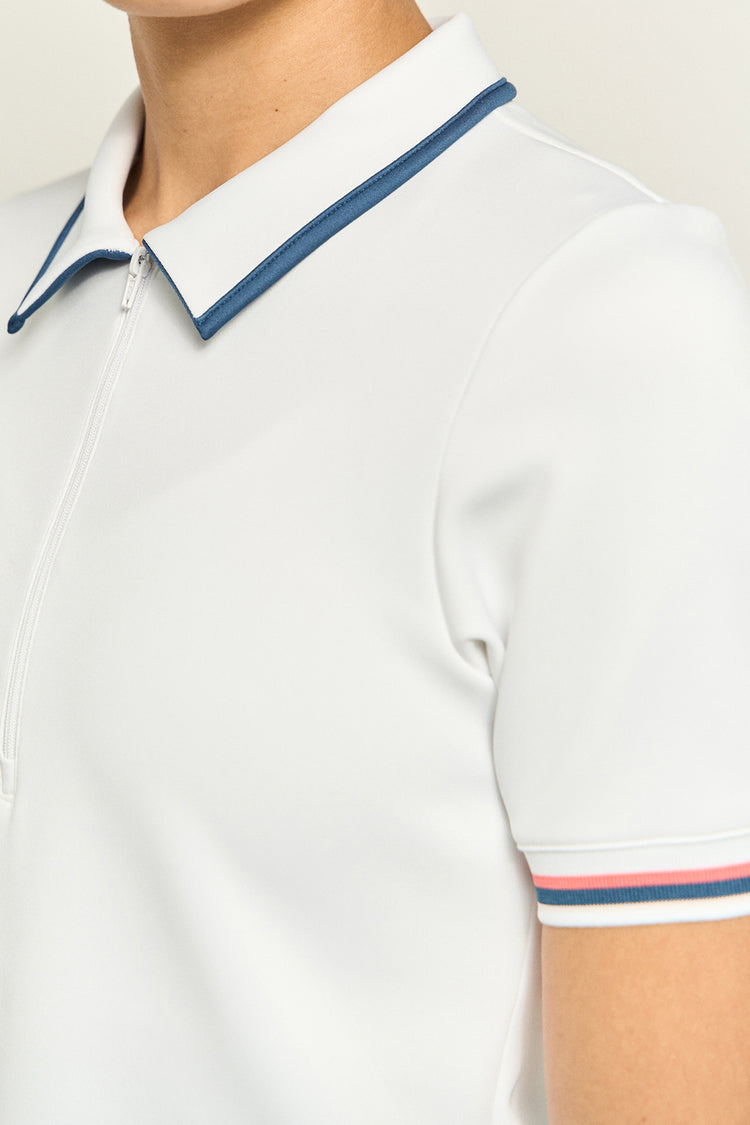 Tee Polo White/Night Blue