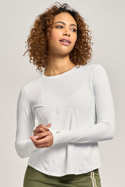 LIJA リージャ　Titan Top 長袖 Tシャツ Titan Top - UPF 50+ White – LIJA