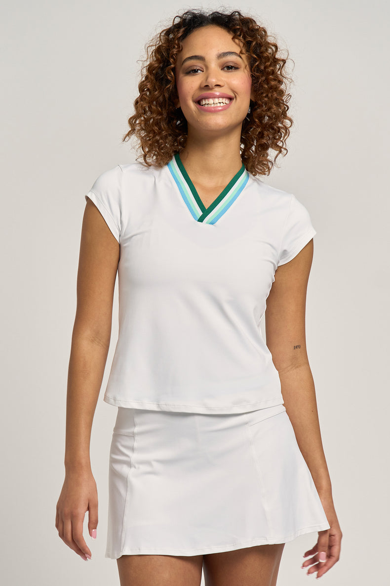 Triumph Top White/Everglade Multi
