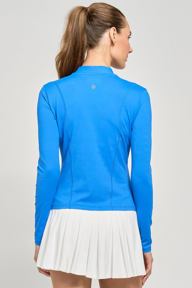 Zip Up Long Sleeve Cobalt