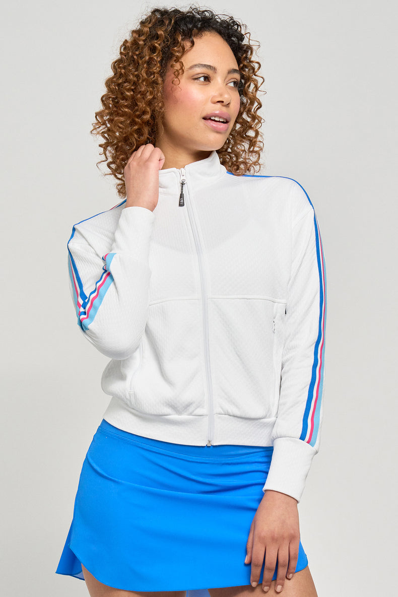 Zone Jacket White/Cobalt Multi