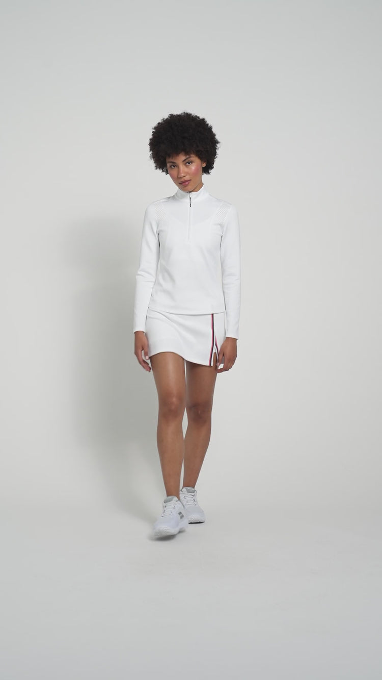 Nolan Zip Mock White