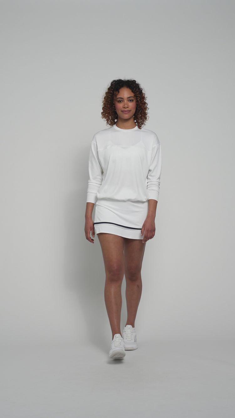 Banded Arena Skort 13" White/Black