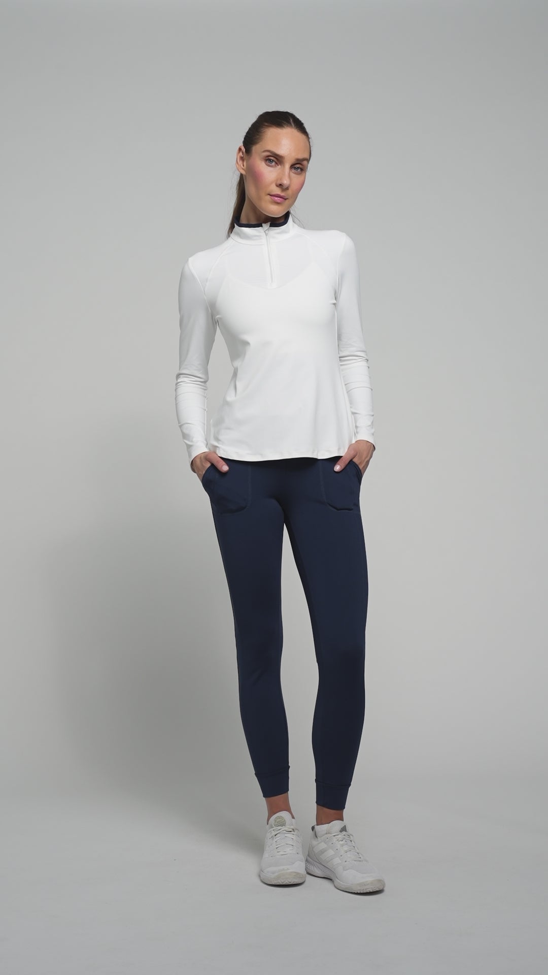 Angle Top White/Dark Navy – LIJA